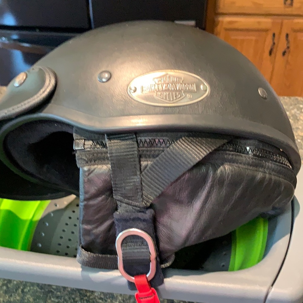 Harley Davidson Leather Helmet , worn very little